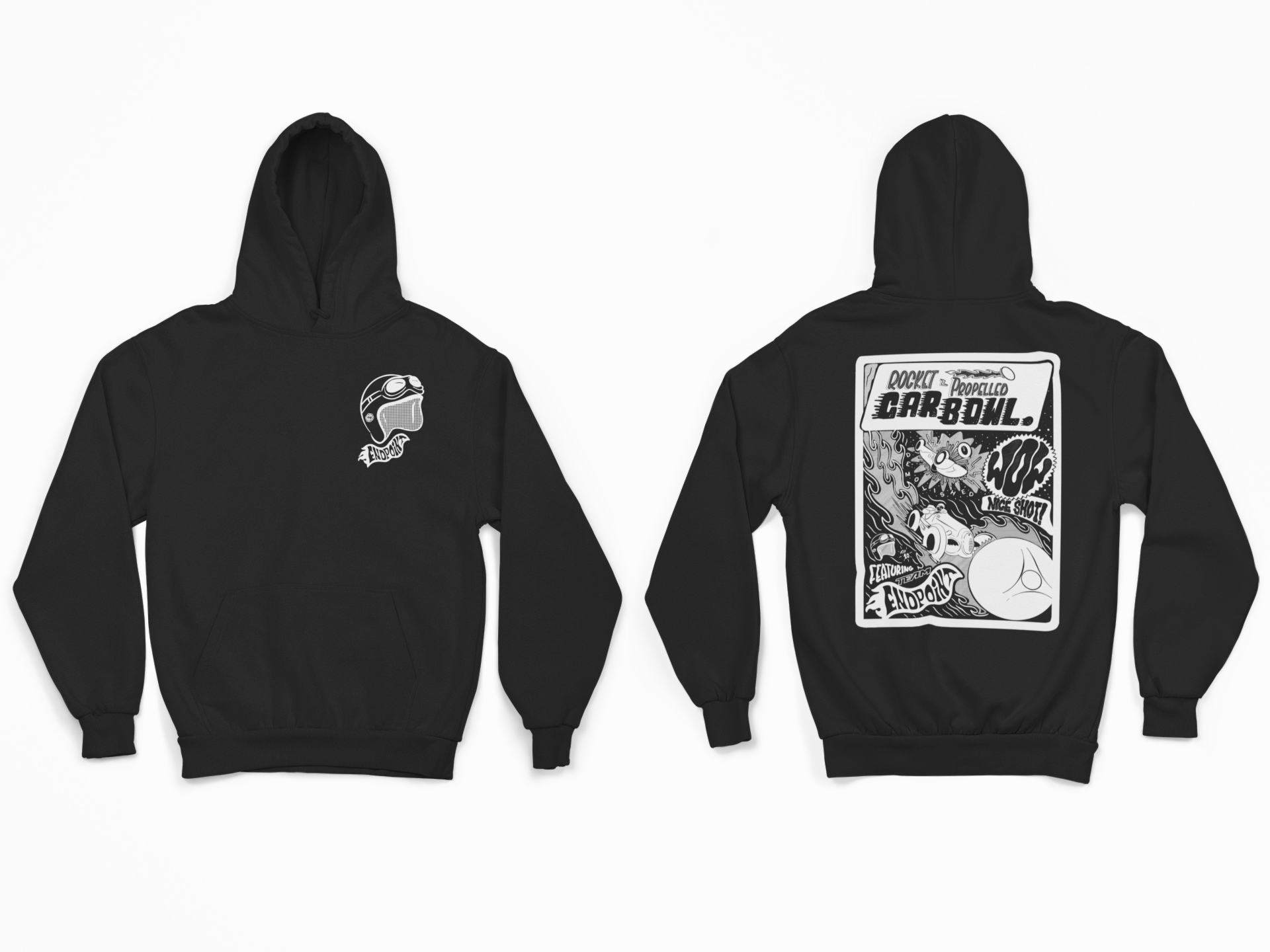 Rocket Propelled Car Bowl Hoodie