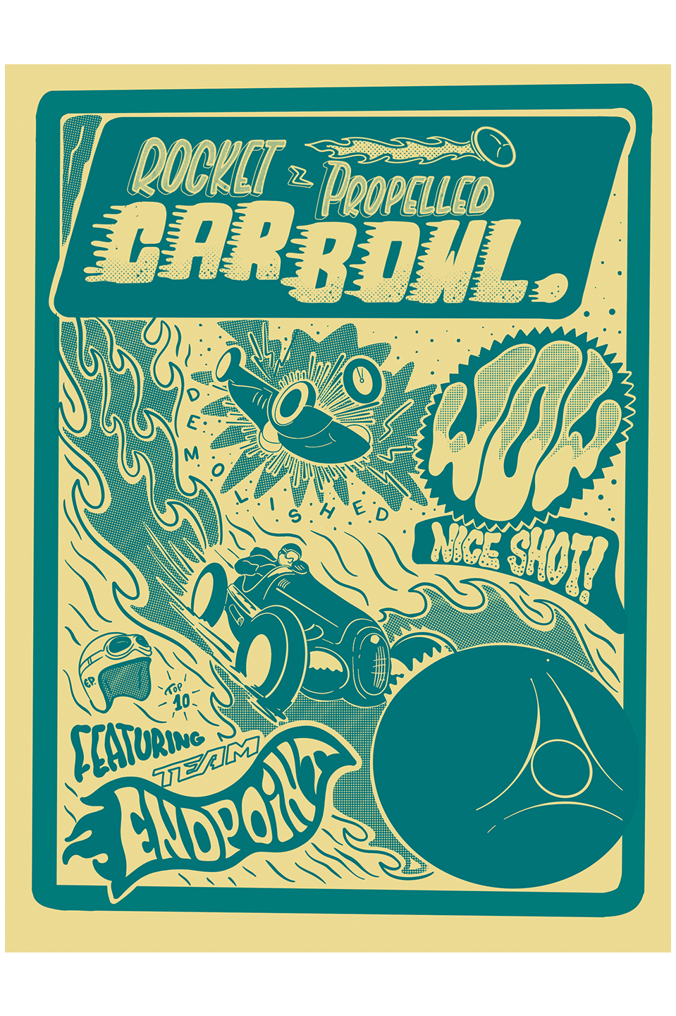 Rocket Propelled Car Bowl Hoodie